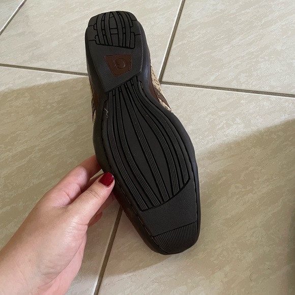 Men’s Guess Size 10 M Brown Multi Leather Monogram Sneakers - Picture 10 of 16